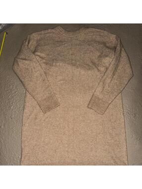 LOFT Women's Tan and Cream Dress